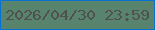 文字の大きさ：5、枠の色：0673d3、背景の色：58836c、文字の色：50514e 無料ブログパーツのブログ時計