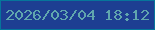 文字の大きさ：2、枠の色：06759b、背景の色：1d3e92、文字の色：60a6ae 無料ブログパーツのブログ時計