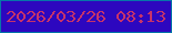 文字の大きさ：4、枠の色：0676a8、背景の色：2d07bf、文字の色：c6336a 無料ブログパーツのブログ時計