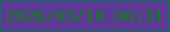 文字の大きさ：2、枠の色：067758、背景の色：5c3994、文字の色：0e8313 無料ブログパーツのブログ時計