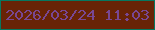 文字の大きさ：1、枠の色：06775f、背景の色：682306、文字の色：784793 無料ブログパーツのブログ時計