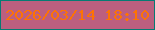 文字の大きさ：2、枠の色：067b73、背景の色：bc5f7f、文字の色：fd7304 無料ブログパーツのブログ時計