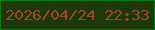 文字の大きさ：4、枠の色：067c14、背景の色：1d390a、文字の色：9d433c 無料ブログパーツのブログ時計
