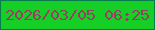 文字の大きさ：3、枠の色：067c4e、背景の色：16cf26、文字の色：9a3c65 無料ブログパーツのブログ時計
