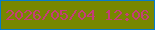 文字の大きさ：5、枠の色：067cca、背景の色：778700、文字の色：c53d78 無料ブログパーツのブログ時計
