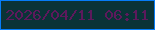 文字の大きさ：1、枠の色：067cf7、背景の色：0a3337、文字の色：5d195c 無料ブログパーツのブログ時計