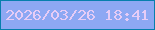 文字の大きさ：5、枠の色：067fad、背景の色：8da8f3、文字の色：e6ccf6 無料ブログパーツのブログ時計