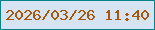 文字の大きさ：2、枠の色：06828d、背景の色：d5e3f2、文字の色：a85708 無料ブログパーツのブログ時計