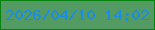 文字の大きさ：2、枠の色：06830f、背景の色：539b63、文字の色：1b8ce2 無料ブログパーツのブログ時計
