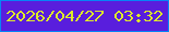 文字の大きさ：3、枠の色：0684f6、背景の色：591edd、文字の色：deeb29 無料ブログパーツのブログ時計