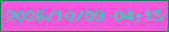 文字の大きさ：5、枠の色：06874f、背景の色：f257dc、文字の色：03eda8 無料ブログパーツのブログ時計