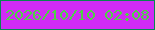 文字の大きさ：1、枠の色：068751、背景の色：d02bf5、文字の色：4ed147 無料ブログパーツのブログ時計