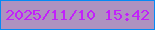 文字の大きさ：4、枠の色：068af4、背景の色：af92c0、文字の色：c221f9 無料ブログパーツのブログ時計