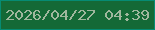文字の大きさ：5、枠の色：068b73、背景の色：146936、文字の色：9fb79d 無料ブログパーツのブログ時計