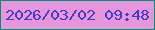 文字の大きさ：3、枠の色：068f6e、背景の色：e597de、文字の色：4a39c5 無料ブログパーツのブログ時計