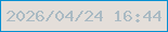 文字の大きさ：3、枠の色：068fd2、背景の色：e4ded9、文字の色：aabac3 無料ブログパーツのブログ時計