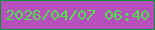 文字の大きさ：3、枠の色：069038、背景の色：b550bd、文字の色：4ee34a 無料ブログパーツのブログ時計