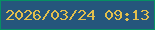 文字の大きさ：3、枠の色：069063、背景の色：25567c、文字の色：e2bf4d 無料ブログパーツのブログ時計