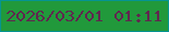 文字の大きさ：1、枠の色：069491、背景の色：21993b、文字の色：60274f 無料ブログパーツのブログ時計