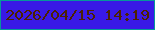 文字の大きさ：3、枠の色：06979a、背景の色：3919e6、文字の色：4d2102 無料ブログパーツのブログ時計