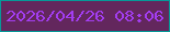 文字の大きさ：2、枠の色：069998、背景の色：63275d、文字の色：a33df1 無料ブログパーツのブログ時計