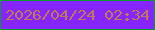 文字の大きさ：5、枠の色：069a30、背景の色：8625fd、文字の色：bd7a56 無料ブログパーツのブログ時計