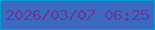 文字の大きさ：3、枠の色：069dd3、背景の色：3c6ac2、文字の色：683792 無料ブログパーツのブログ時計