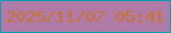 文字の大きさ：2、枠の色：069fb3、背景の色：b07ba6、文字の色：c9712d 無料ブログパーツのブログ時計