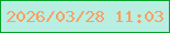 文字の大きさ：1、枠の色：06a02b、背景の色：b9eee2、文字の色：fa9f5e 無料ブログパーツのブログ時計