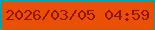 文字の大きさ：3、枠の色：06a2a7、背景の色：ea4f04、文字の色：911405 無料ブログパーツのブログ時計