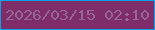 文字の大きさ：1、枠の色：06a2eb、背景の色：7e2d69、文字の色：976793 無料ブログパーツのブログ時計