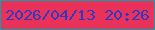 文字の大きさ：3、枠の色：06a5ae、背景の色：e9315a、文字の色：2f39c1 無料ブログパーツのブログ時計