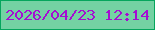 文字の大きさ：3、枠の色：06a65d、背景の色：74d2a3、文字の色：a50ed2 無料ブログパーツのブログ時計