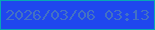 文字の大きさ：4、枠の色：06a8b5、背景の色：1f47ee、文字の色：4371c4 無料ブログパーツのブログ時計