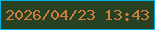 文字の大きさ：3、枠の色：06aee4、背景の色：274222、文字の色：ce7d3b 無料ブログパーツのブログ時計