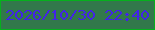 文字の大きさ：5、枠の色：06b01d、背景の色：32784b、文字の色：4222e9 無料ブログパーツのブログ時計