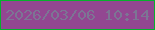 文字の大きさ：3、枠の色：06b12d、背景の色：924791、文字の色：7c7594 無料ブログパーツのブログ時計