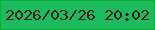 文字の大きさ：3、枠の色：06b22f、背景の色：1cbb60、文字の色：40211a 無料ブログパーツのブログ時計