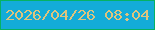 文字の大きさ：3、枠の色：06b263、背景の色：13acd8、文字の色：dec47d 無料ブログパーツのブログ時計