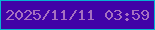 文字の大きさ：5、枠の色：06b3d2、背景の色：4103a7、文字の色：a670c1 無料ブログパーツのブログ時計