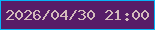 文字の大きさ：4、枠の色：06b5f8、背景の色：571d68、文字の色：d3babb 無料ブログパーツのブログ時計