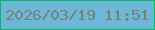 文字の大きさ：2、枠の色：06b667、背景の色：6eb8d7、文字の色：75817a 無料ブログパーツのブログ時計