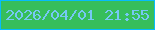 文字の大きさ：4、枠の色：06bcfc、背景の色：36be5c、文字の色：76c8f4 無料ブログパーツのブログ時計