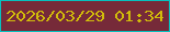 文字の大きさ：1、枠の色：06c0be、背景の色：762a39、文字の色：d1bc0a 無料ブログパーツのブログ時計