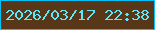 文字の大きさ：2、枠の色：06c1f9、背景の色：583719、文字の色：5ce7fb 無料ブログパーツのブログ時計