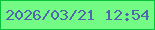文字の大きさ：1、枠の色：06c23c、背景の色：74fb86、文字の色：5166af 無料ブログパーツのブログ時計