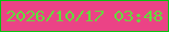 文字の大きさ：3、枠の色：06c311、背景の色：eb4386、文字の色：64db3c 無料ブログパーツのブログ時計