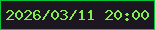 文字の大きさ：4、枠の色：06c337、背景の色：1b1620、文字の色：83ec4f 無料ブログパーツのブログ時計