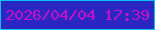 文字の大きさ：5、枠の色：06c3ef、背景の色：2926c4、文字の色：c911c7 無料ブログパーツのブログ時計