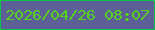文字の大きさ：2、枠の色：06c549、背景の色：5c6097、文字の色：55d318 無料ブログパーツのブログ時計